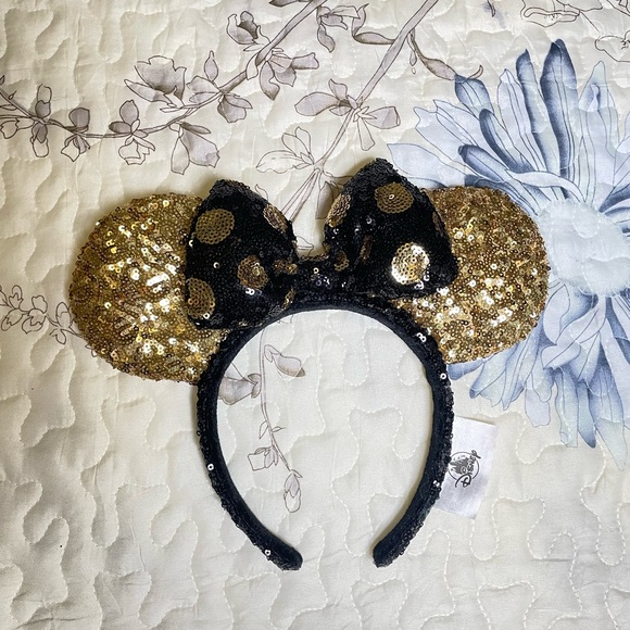 Disney Ears  Gold and Black - Picture 1 of 3